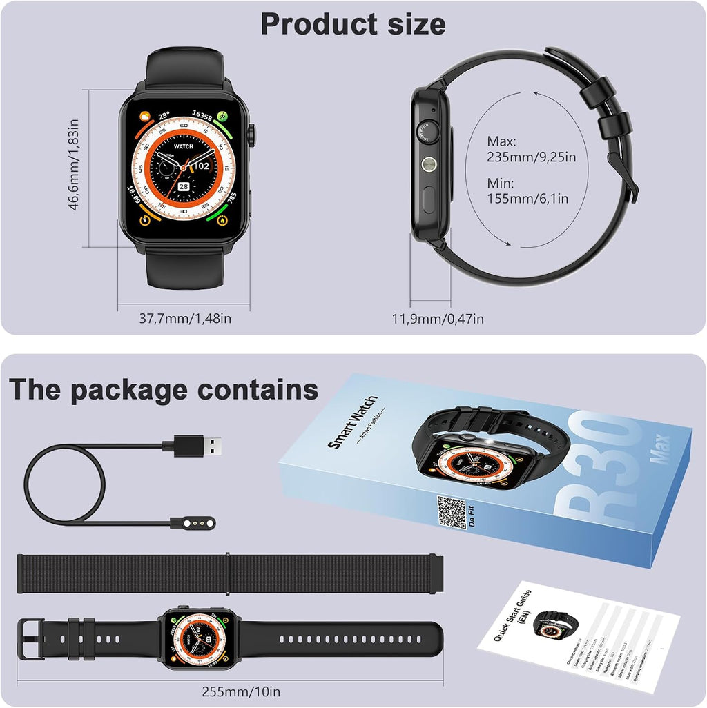 Relojes inteligentes para hombre, 1.91" AMOLED reloj de fitness...