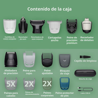 Norelco Philips All-in-One Serie 9000 Recortador de 23 Piezas - Afe...
