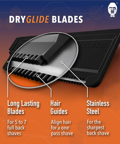 baKblade 2.0 Cartuchos de repuesto para afeitadora de cabello corpo...