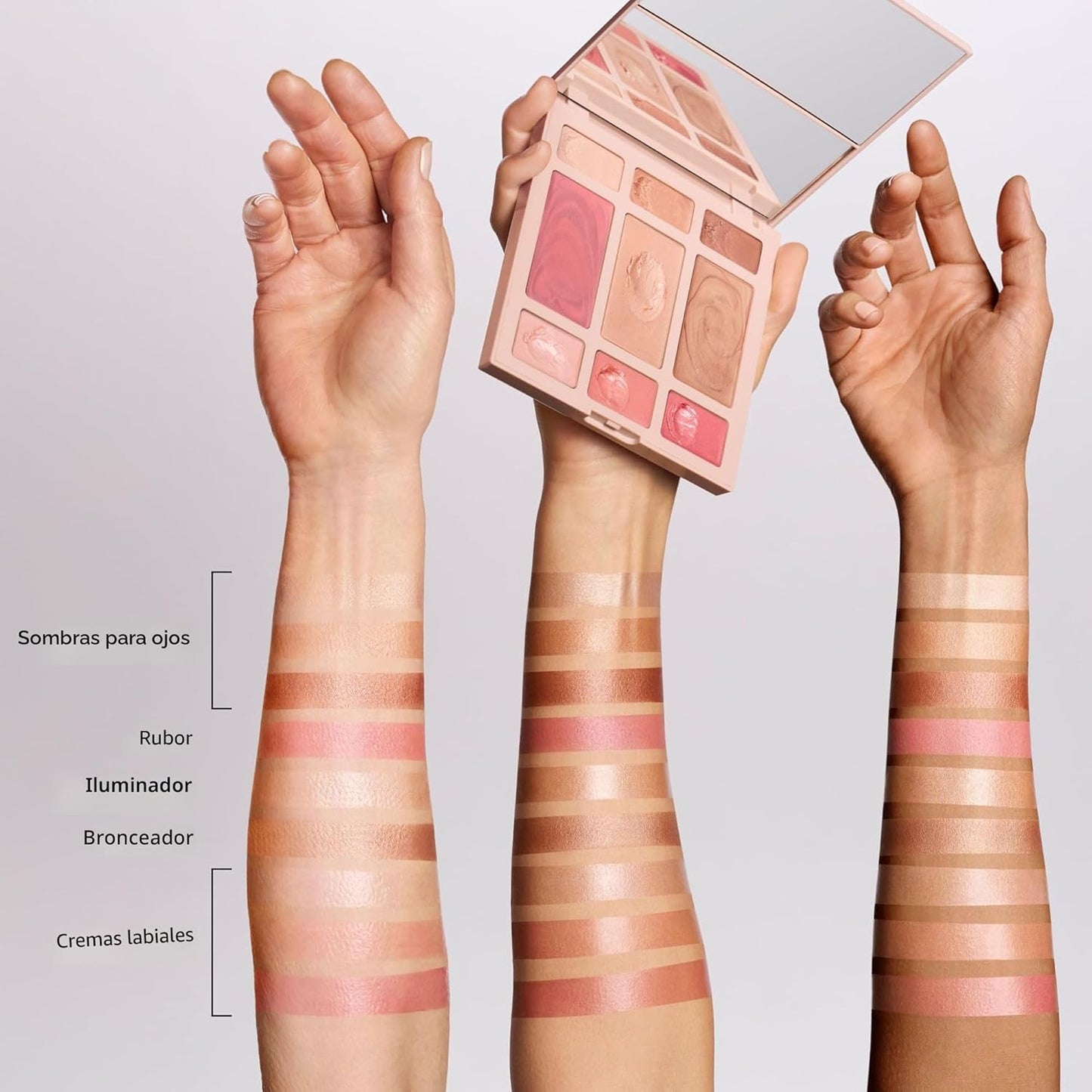 LAURA GELLER - Paleta de crema para rostro completo, lo mejor de la mejor, paleta de crema todo en uno para rostro, ojos y labios, maquillaje mezclable e hidratante hecho para pieles maduras
