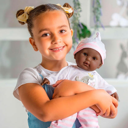 JC Toys Muñeca bebé afroamericana realista de cuerpo suave de 15 pu...