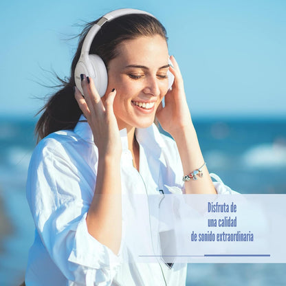 BERIBES Auriculares Bluetooth sobre la oreja, tiempo de reproducció...
