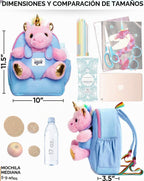 Naturally KIDS Mochila para niños pequeños con juguete de unicornio...