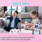 ALLCELE Robot de juguete LED RC para niñas con Walkie Talkie, progr...
