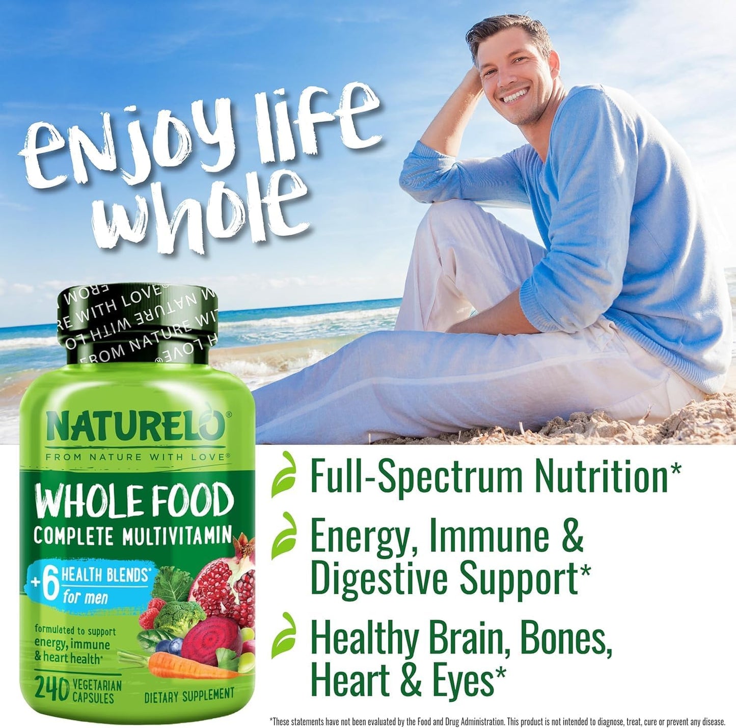 NATURELO Multivitamínicos para Hombres - Multivitamínico de Aliment...