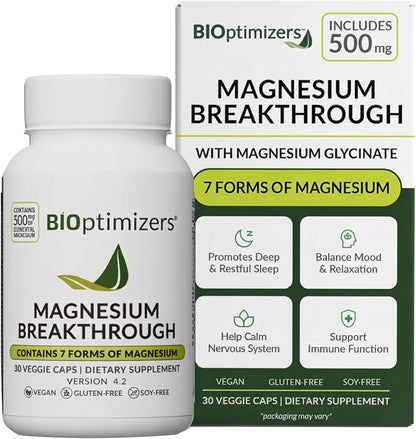 BIOptimizers Suplemento innovador de magnesio con 500 mg - 7 formas...