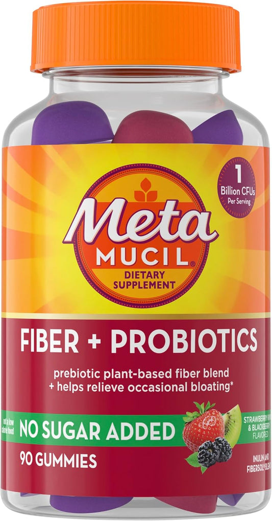 Metamucil Gomitas de fibra para adultos con probióticos para el ali...