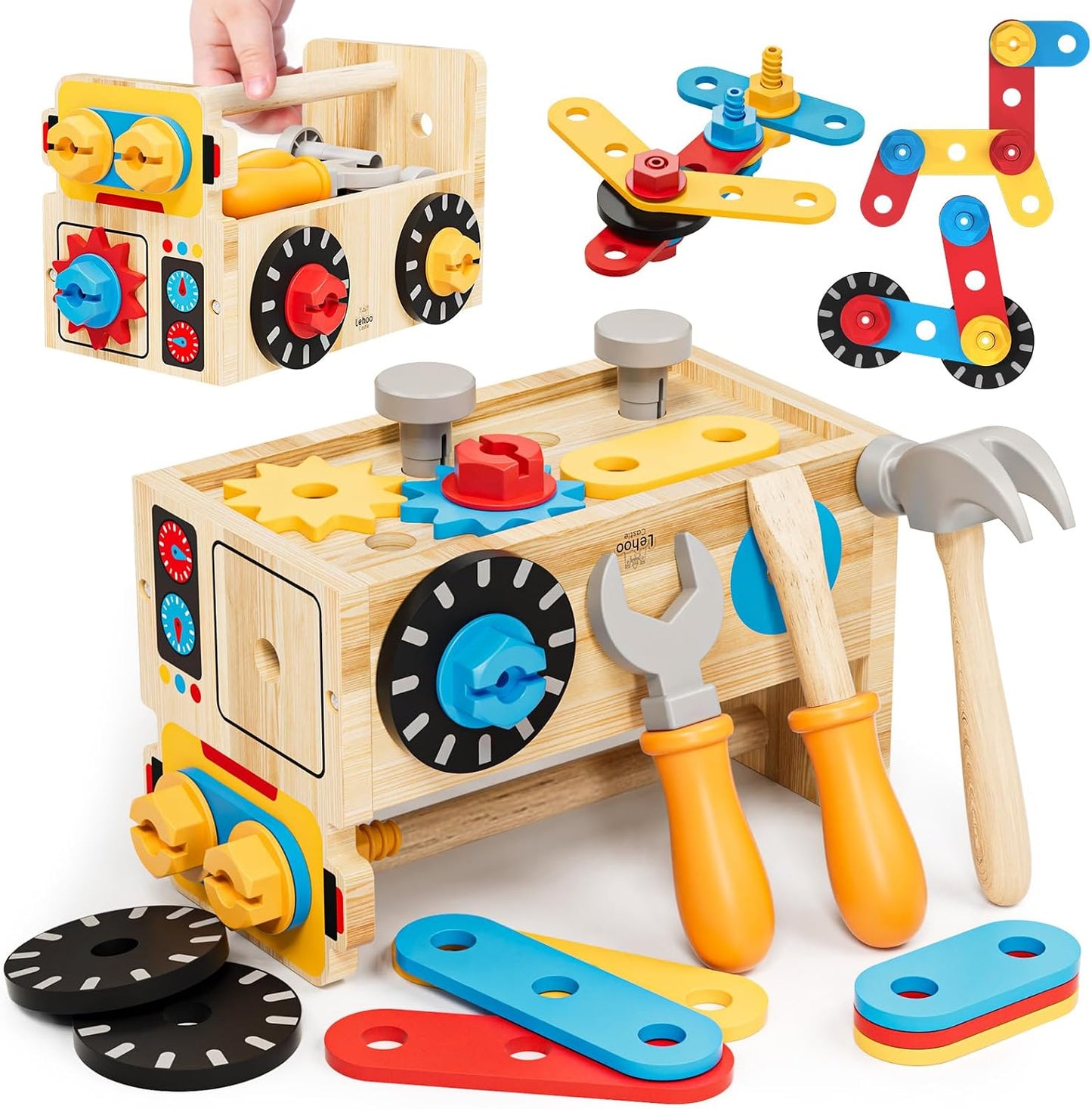 Lehoo Castle Montessori - Juego de herramientas para niños, juego d...