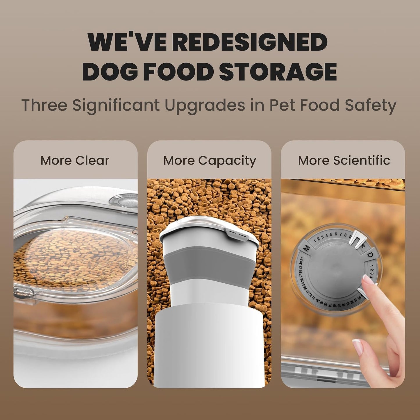 DDMOMMY Contenedor de almacenamiento de alimentos para perros de 32...