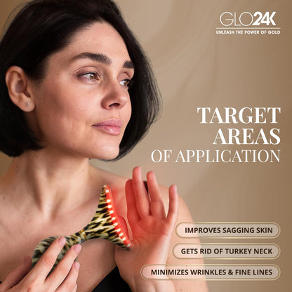GLO24K Luz Roja para Cara y Cuello Dispositivo de Belleza \u2013 Ac...
