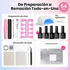 Beetles - Kit de esmalte de uñas de gel con luz UV, 54 piezas, 32 c...
