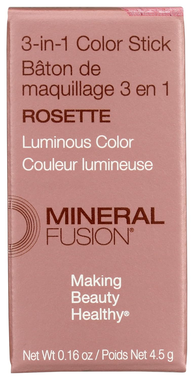 MINERAL FUSION Rosette - Barra de color 3 en 1, 0.16 onzas
