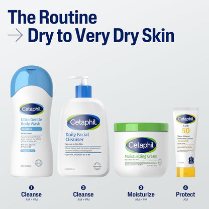 Cetaphil - Crema hidratante para cara y cuerpo, crema hidratante pa...