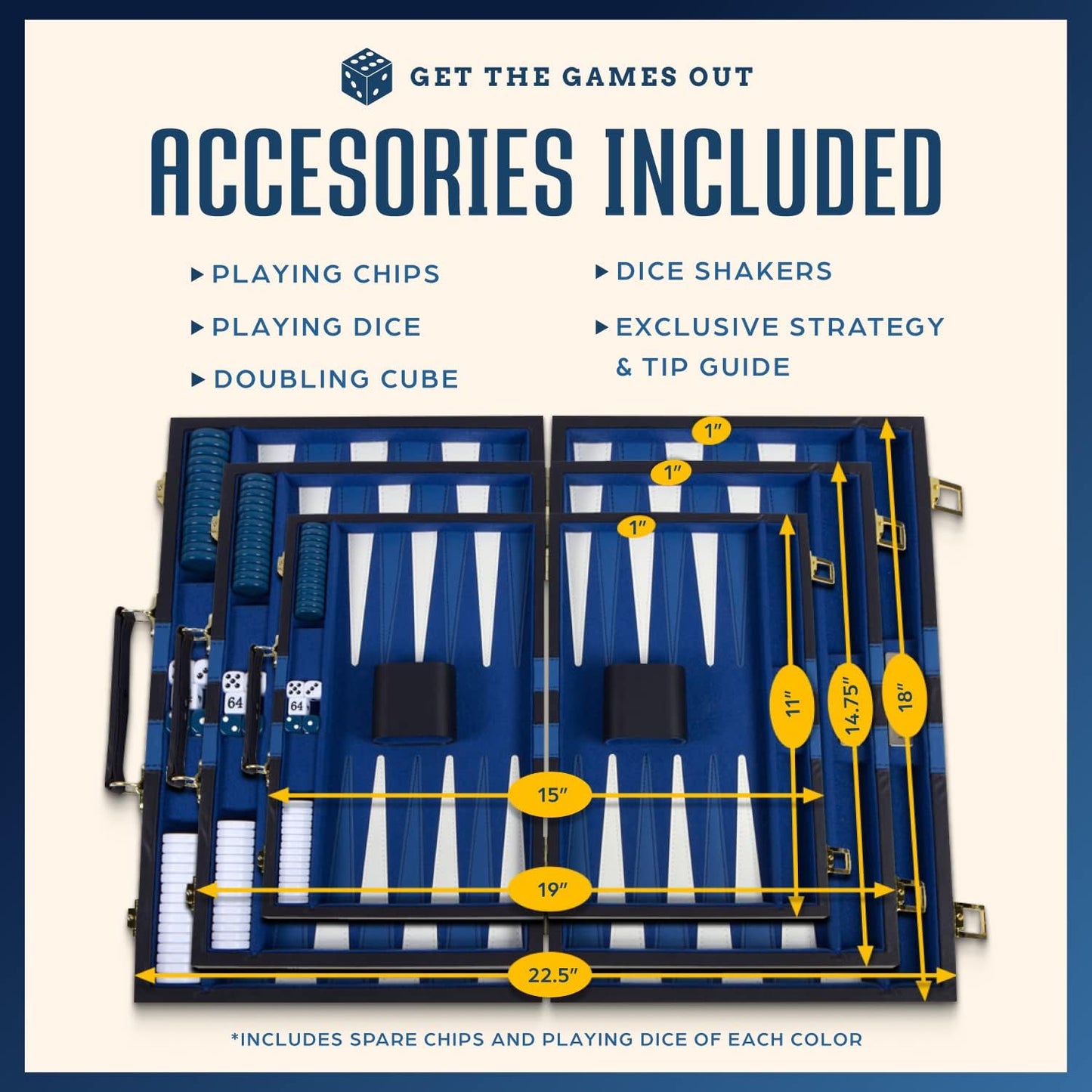 Juego de mesa de Backgammon con estuche, disponible en tamaños pequ...