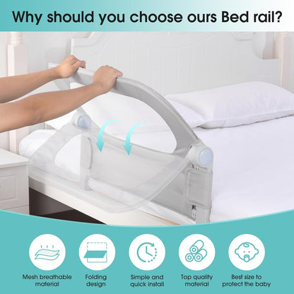 NUTIKAS Barandilla de Seguridad para Cama de Bebé para Niños Pequeñ...
