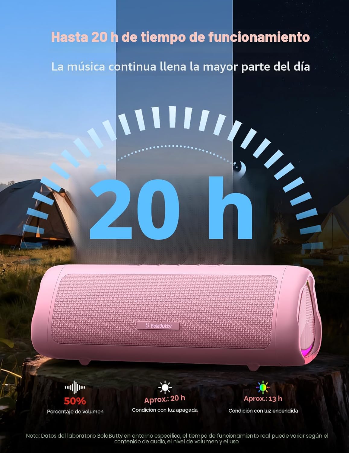 BolaButty Altavoz Bluetooth con sonido HD, inalámbrico portátil, IP...