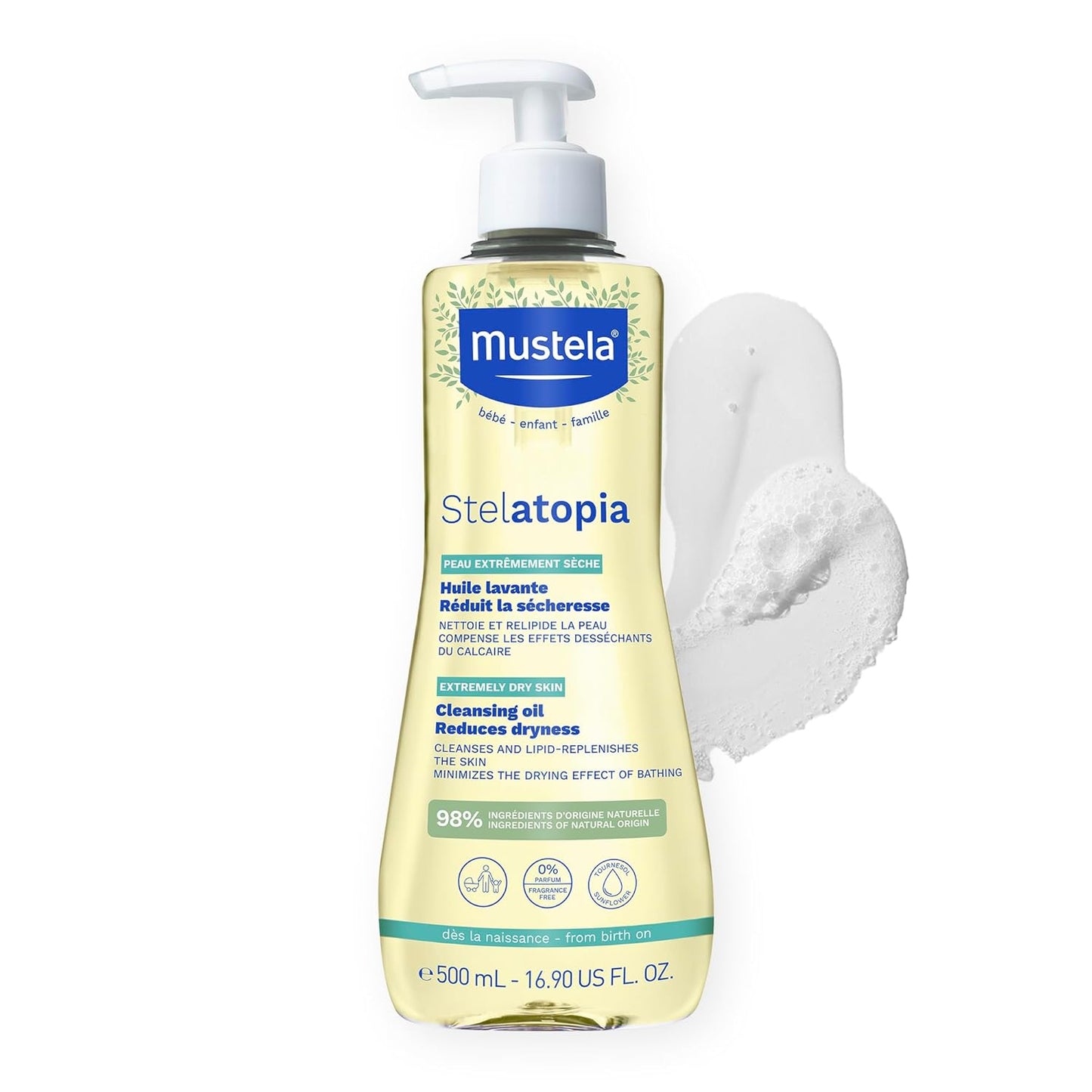 Mustela Stelatopia Aceite Limpiador para Piel con Tendencia al Ecze...