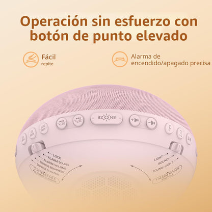 Odokee Reloj despertador Sunrise Máquina de ruido blanco: luz natur...