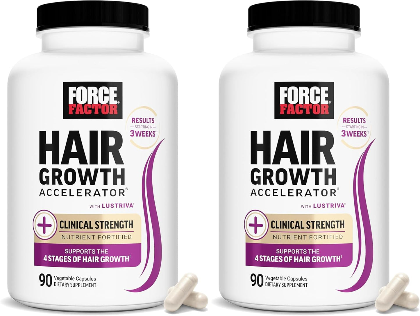 Force Factor Multivitamínico acelerador del crecimiento del cabello...