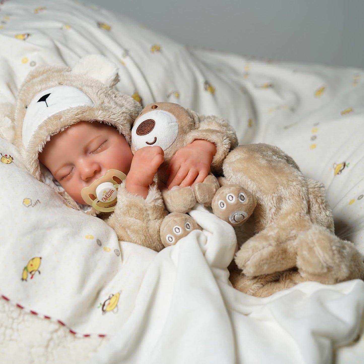 BABESIDE Muñecas de Bebé Reborn Realistas Niño - Muñeca de Bebé de 17 Pulgadas Cuerpo Suave Realista-Muñeca de Bebé Recién Nacido de Silicona Cuerpo Completo de Vinilo Muñecas de Bebé de Vida Real con