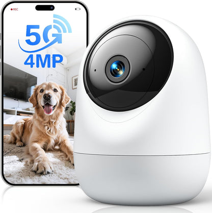 Cámara interior de 4 MP 5G\/2.4G WiFi 6 360° Pan Tilt 2.5K soporta...