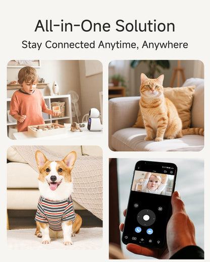 Noorio 5G Cámara de videollamada bidireccional, cámara para mascota...