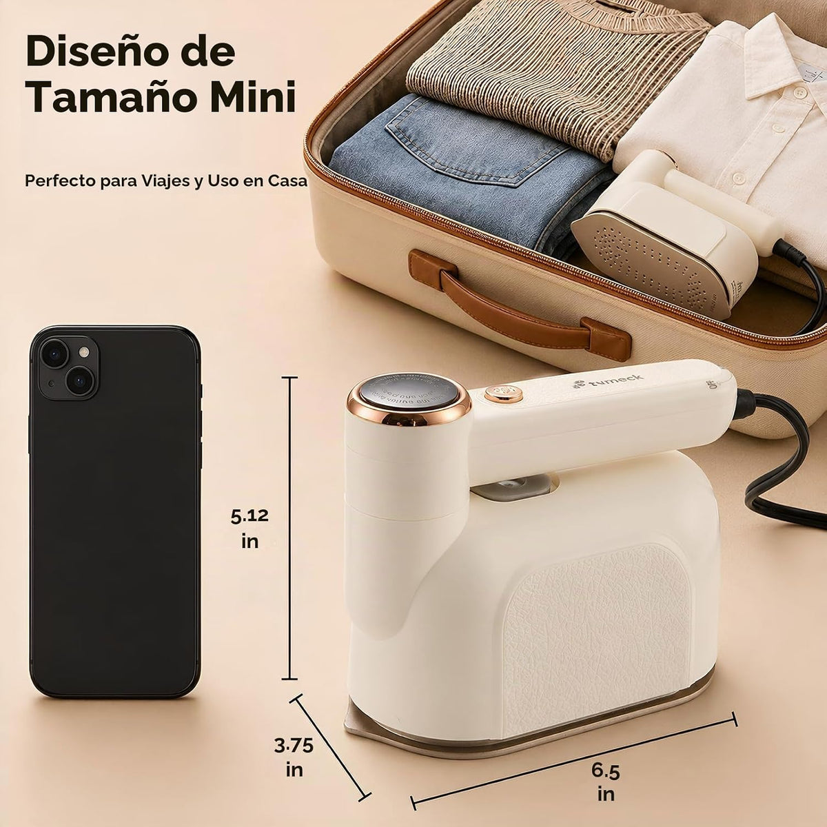 Vaporizador de viaje de mano para ropa, máquina de planchar de vapo...