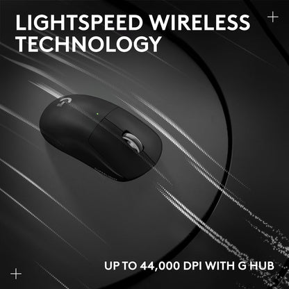 Logitech G PRO X Superlight 2 Ratón inalámbrico para juegos, 60g Pro-Grade con 5 botones programables, sensor 44k DPI, tasa de reporte de 8kHz, carga USB-C para PC/Mac - Negro