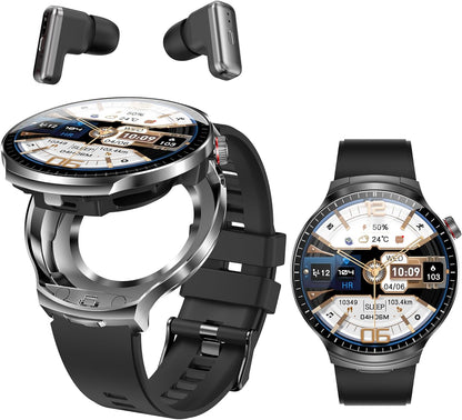 ATEVIX Reloj inteligente con auriculares Bluetooth, pantalla HD red...