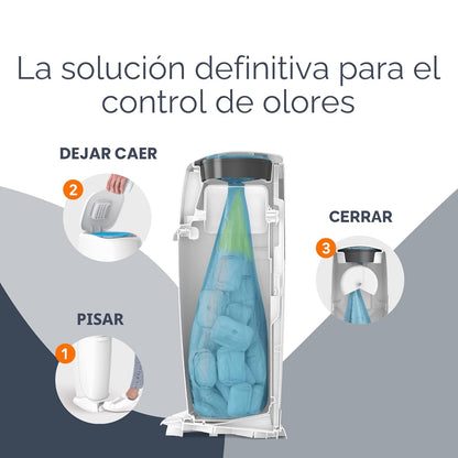 Cubeta contenedora pañales sucios con tecnología antiolor Playtex,...