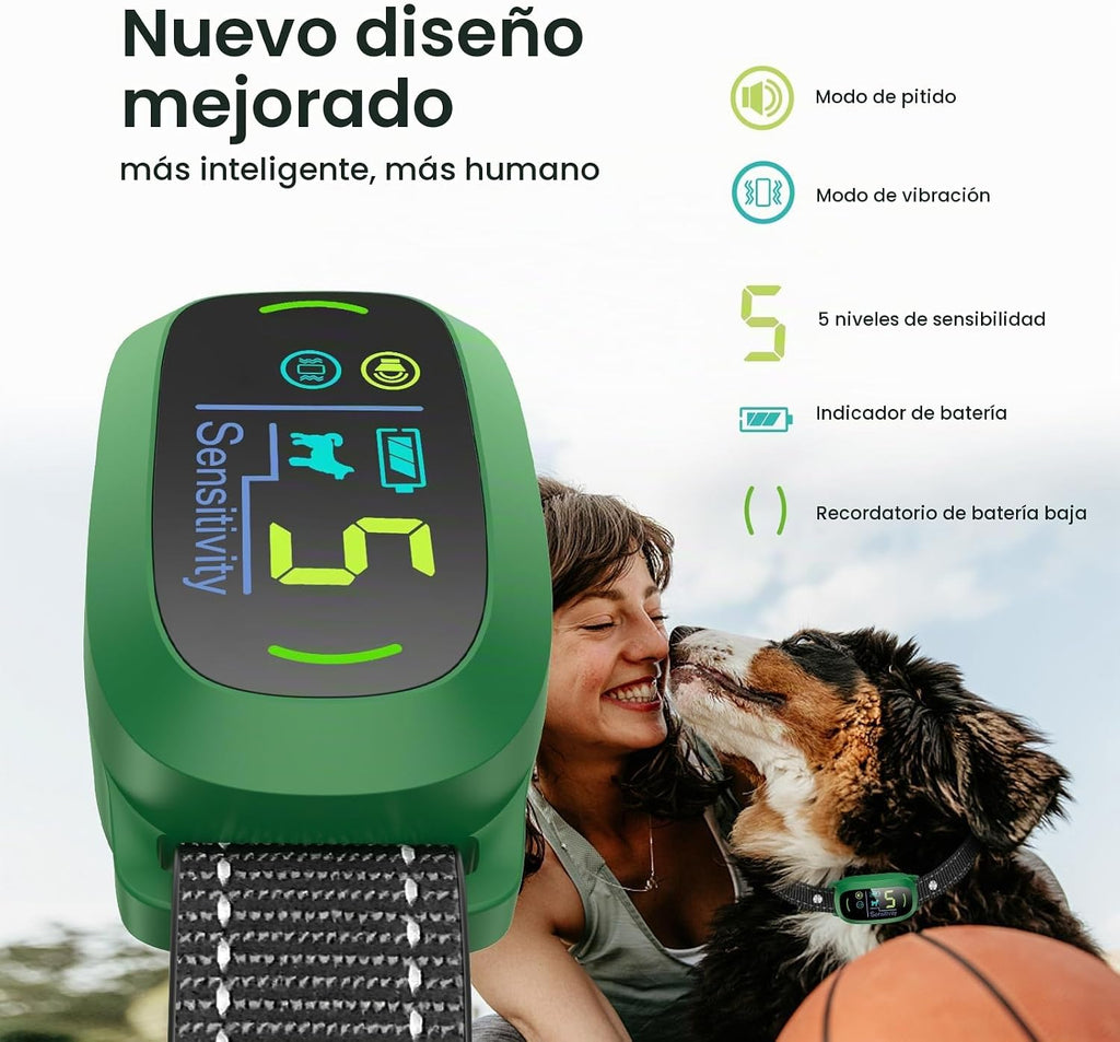 FAFAFROG - Collar antiladridos para perros, collar recargable antil...