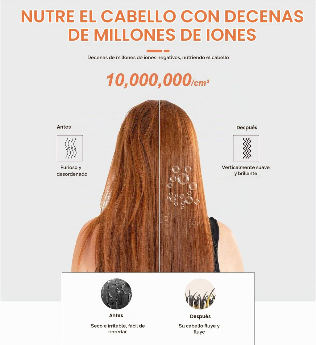 MEGAWISE - Cepillo alisador de cabello con apagado automático iónic...
