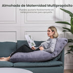 Momcozy Almohadas de embarazo para dormir, almohada de maternidad d...