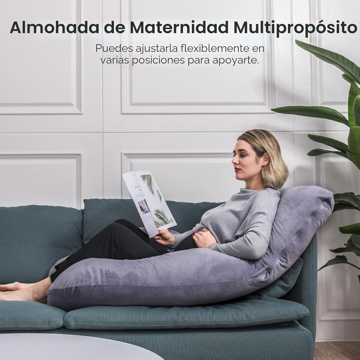 Momcozy Almohadas de embarazo para dormir, almohada de maternidad d...