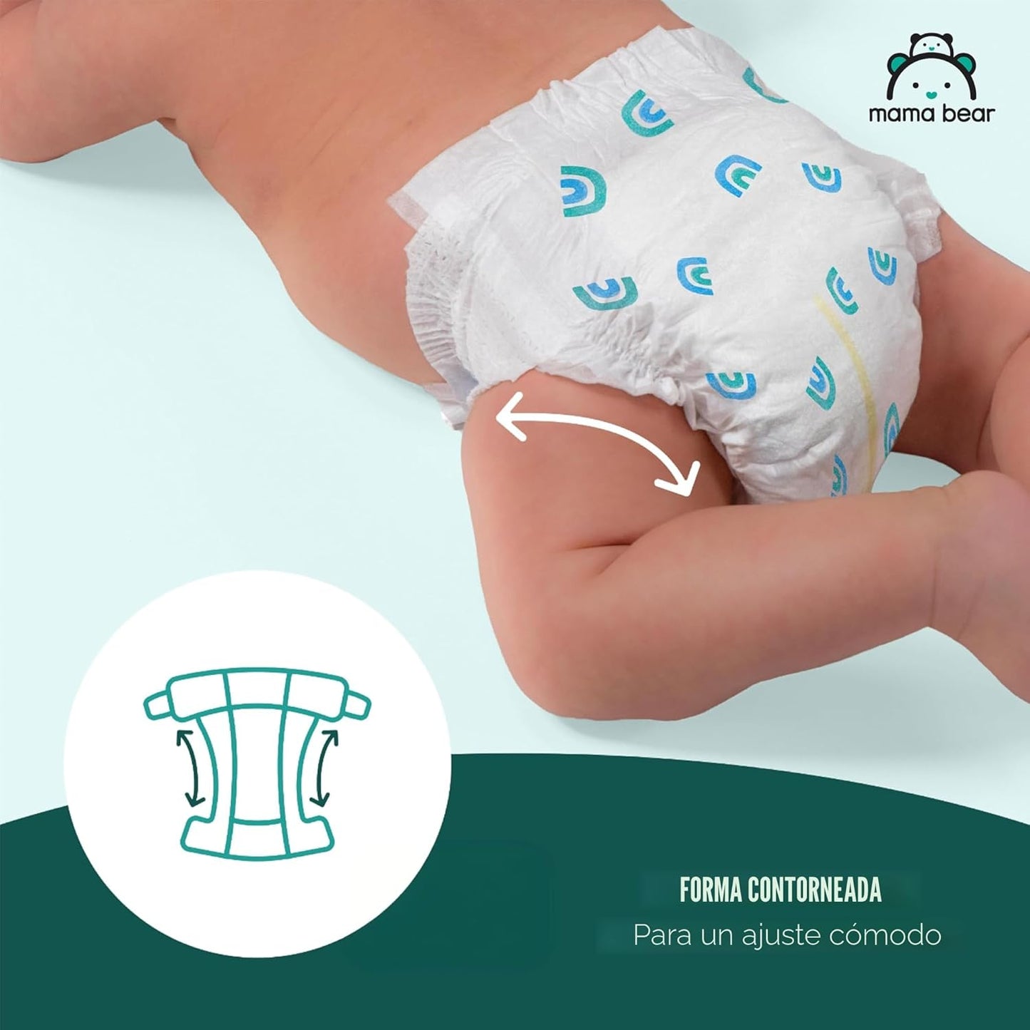 Marca Amazon - Pañales de felpa Mama Bear, toque suave, talla 4, 14...