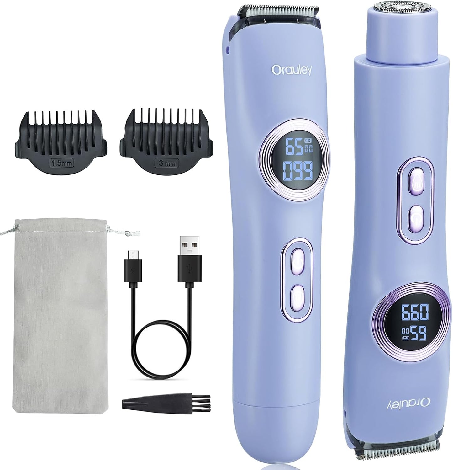 Orauley Recortadora de bikini para mujer, afeitadora de bikini 2 en...