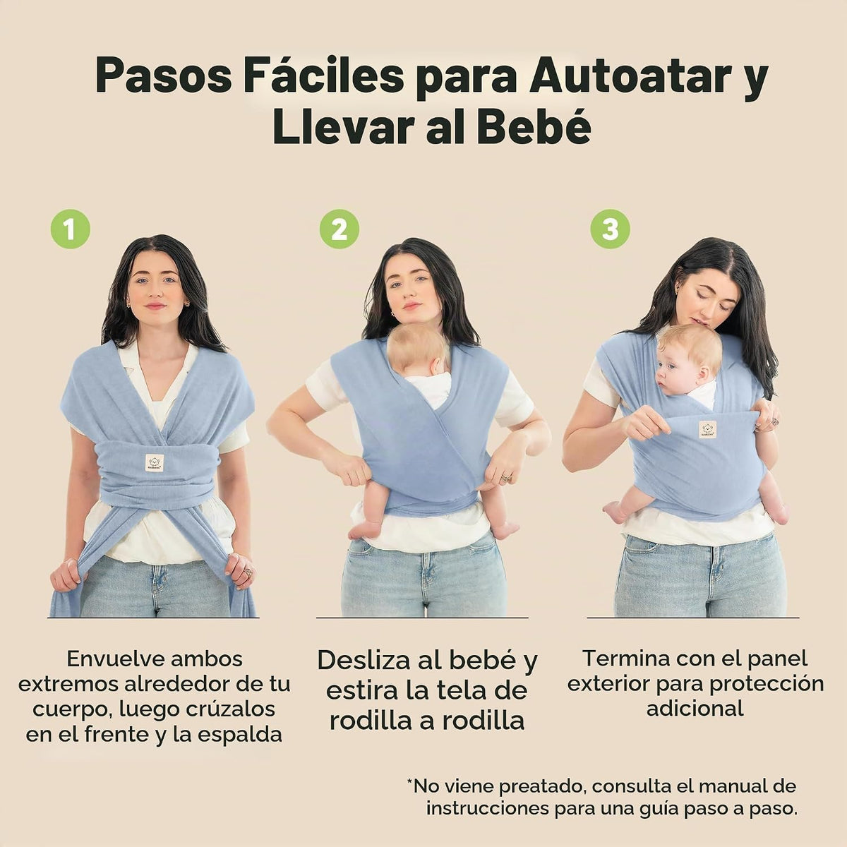 KeaBabies Fular Portabebés - Canguro de bebé todo en 1 original, po...