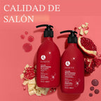 Luseta - Juego de champú y acondicionador para cabello rojo para tr...
