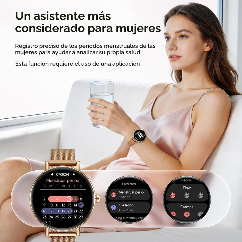 Gydom Reloj inteligente para mujeres y hombres, rastreador de activ...