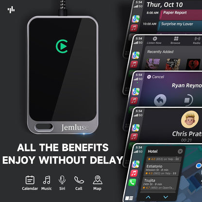 Adaptador CarPlay inalámbrico para Apple iPhone: conexión fluida pa...