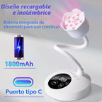 Makartt Lámpara de uñas UV para uñas de gel, cuello de cisne inalám...