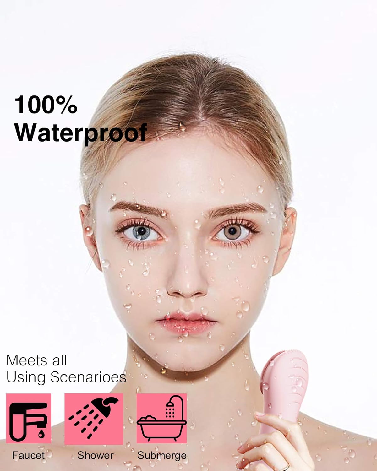 NågraCoola CLIE Cepillo de limpieza facial, limpiador facial eléctr...