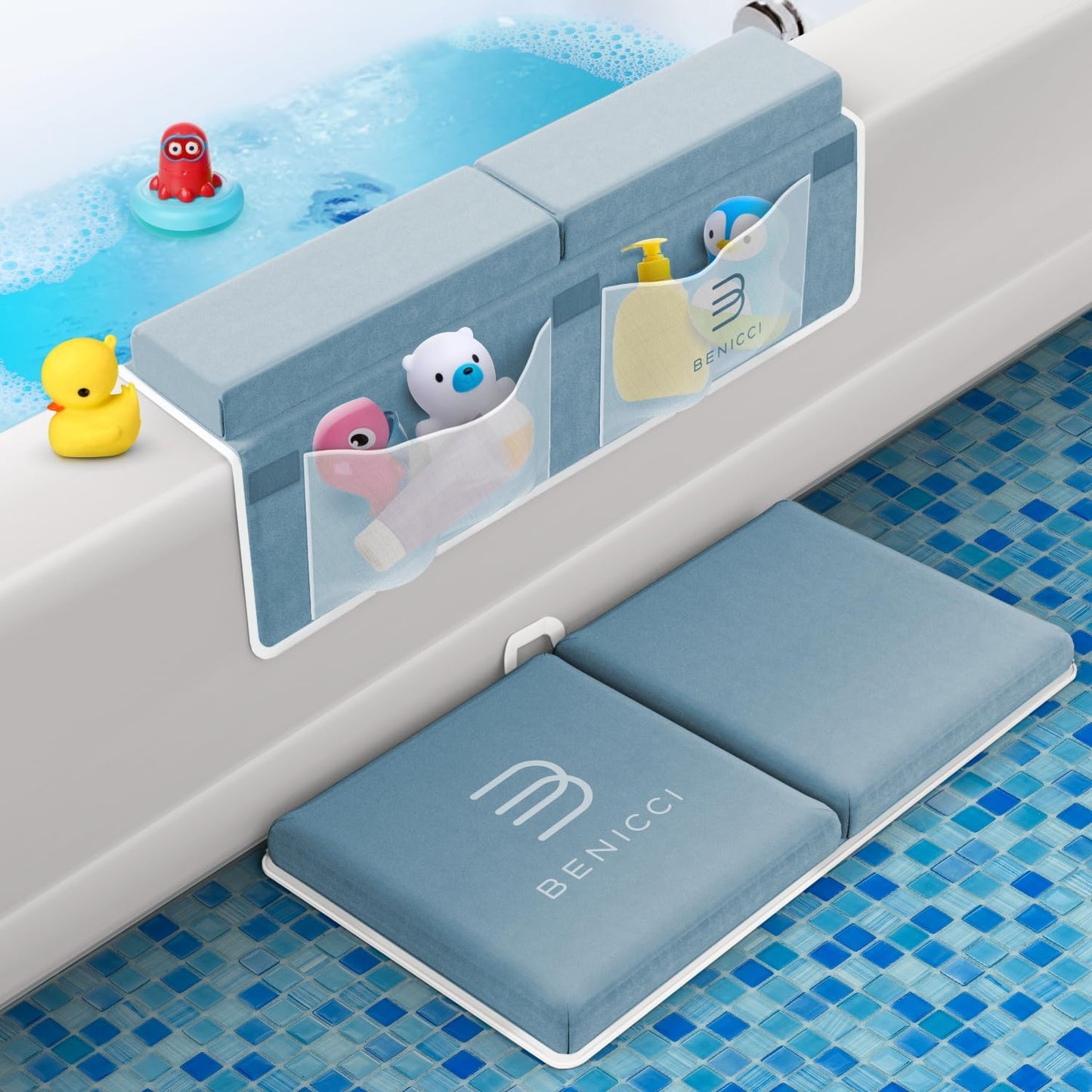 Cómoda almohadilla para arrodillarse en el baño y apoyo para codos...