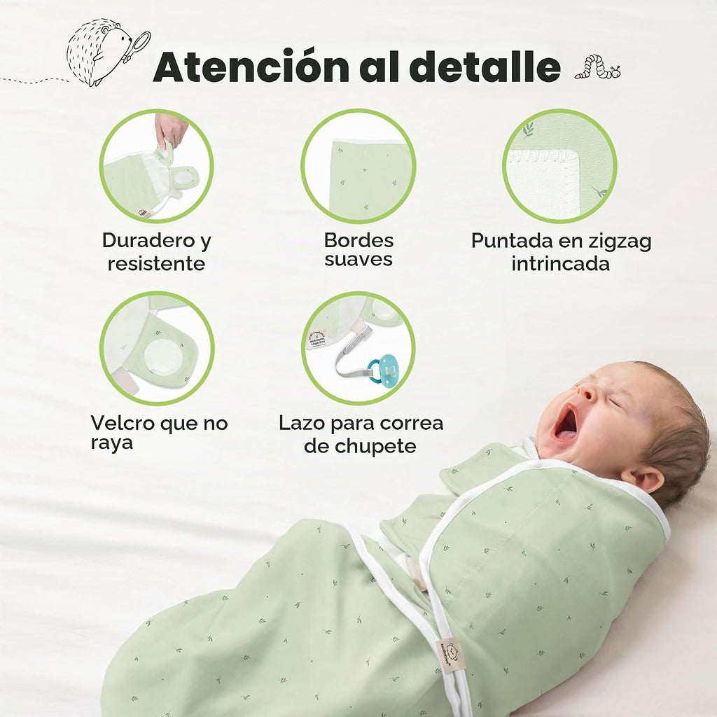 Paquete de 3 sacos de dormir orgánicos para bebé - Mantas envolvent...