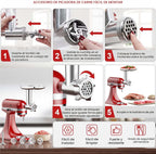 Accesorios para molinillo de carne y triturador de rodajas para mez...