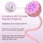 Makartt Lámpara UV LED de cuello de cisne para uñas gel constructor...
