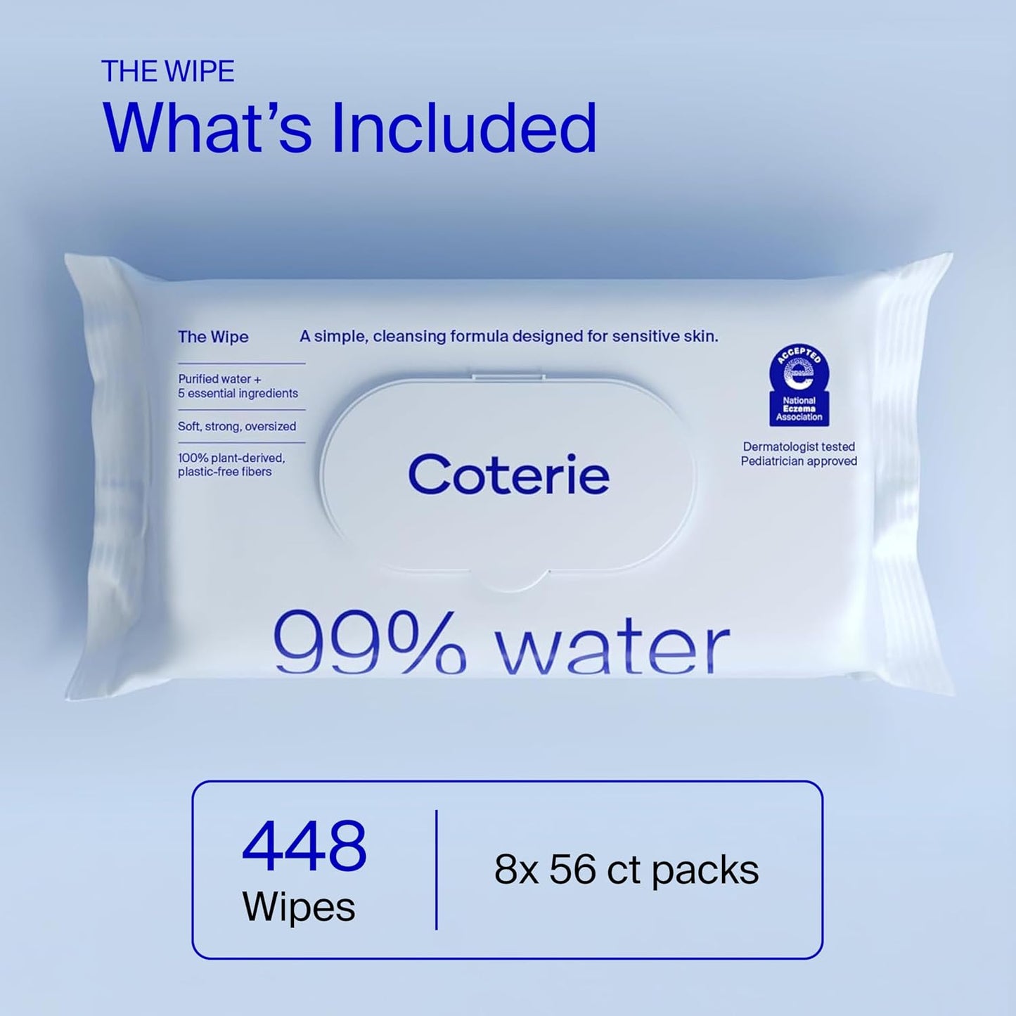 Toallitas para bebé Coterie, paquete de 8, 448 unidades, toallitas...