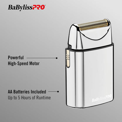 BaBylissPRO Barberology - Afeitadora de lámina FXFS1 SILVERFX profesional de alto torque