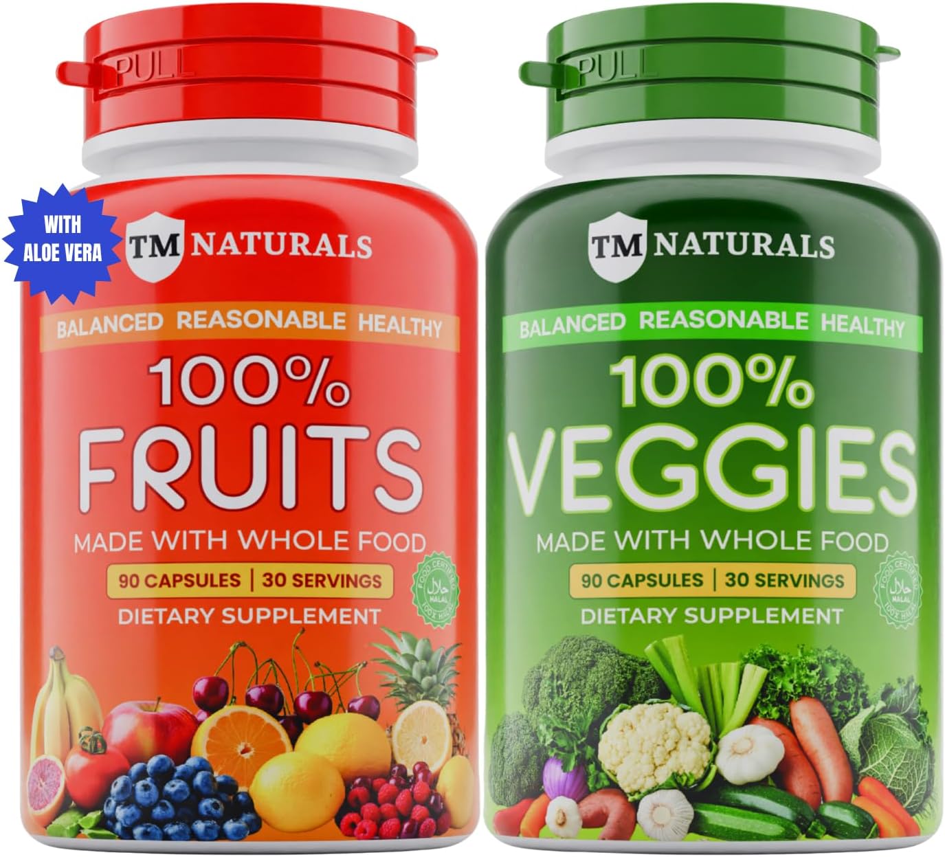 TM NATURALS Suplemento de frutas y verduras para hombres y mujeres,...
