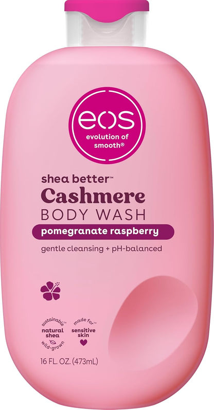 eos Gel de baño de cachemira - Granada frambuesa, gel hidratante pa...